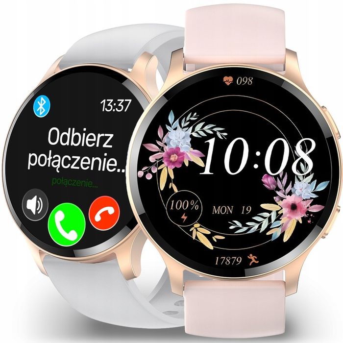 Smartwatch Elegancki Zegarek Damski Rozmowy Sport Aplikacja Polskie Me