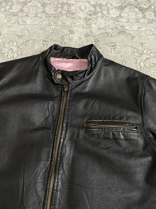 Męska Skórzana Kurtka z Prawdzwej Skóry Brazowa Rozmiar L