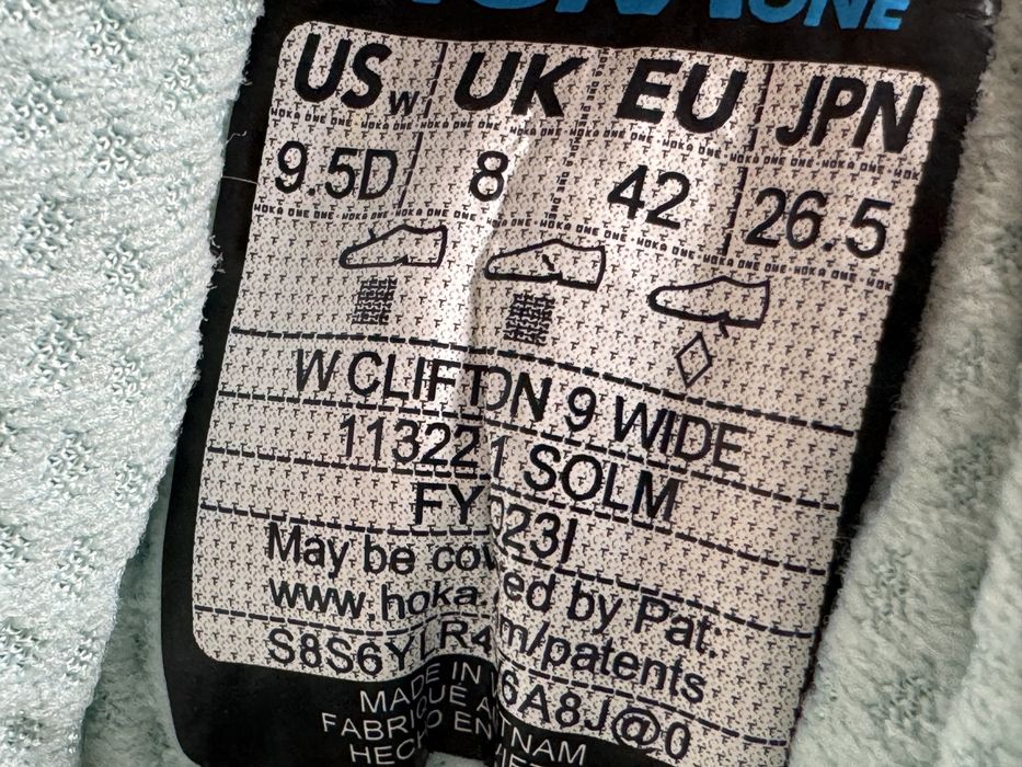 Оригінал Розмір 42 Кросівки Hoka One One Clifton 9 Взуття