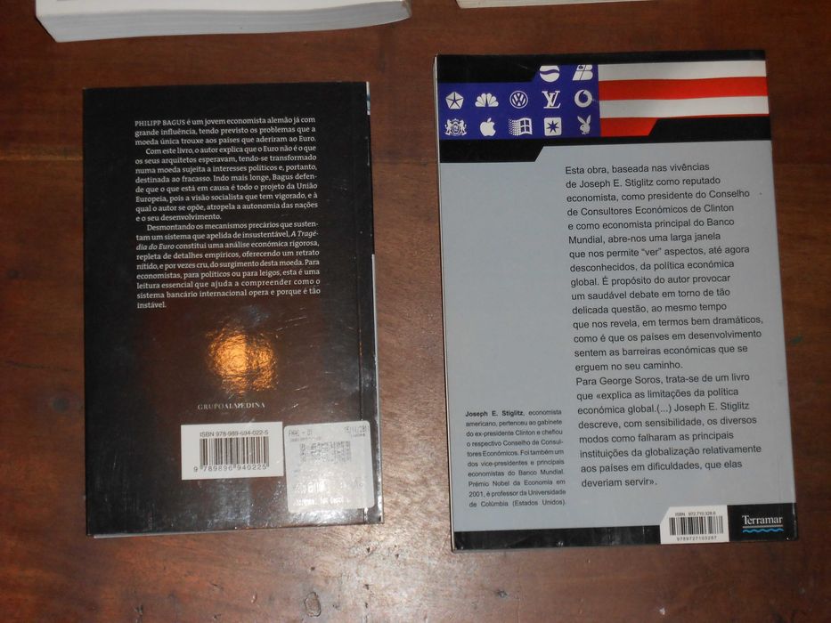 Livros Stiglitz, Bagus, Constituicao Europa, Zohar e Marshall