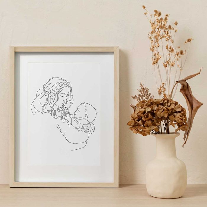 Retrato Line Art Personalizado - Prenda Única e Minimalista