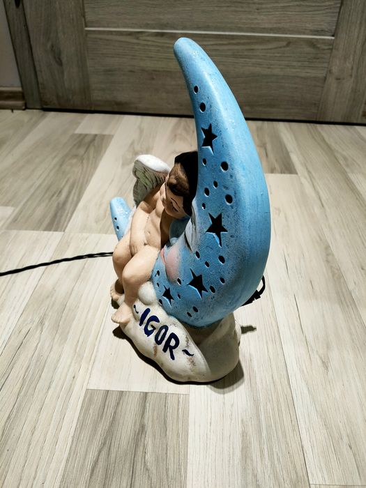 Figurka lampka aniołek z imieniem Igor.