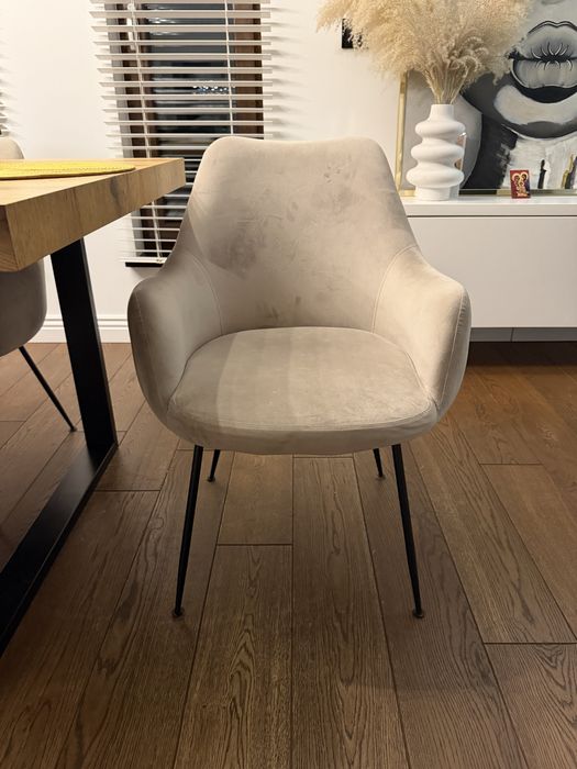 Krzesla welurowe 6 sztuk