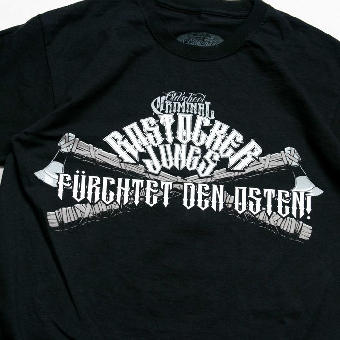 oldschool criminal t-shirt doubleprint M made in Germany slim