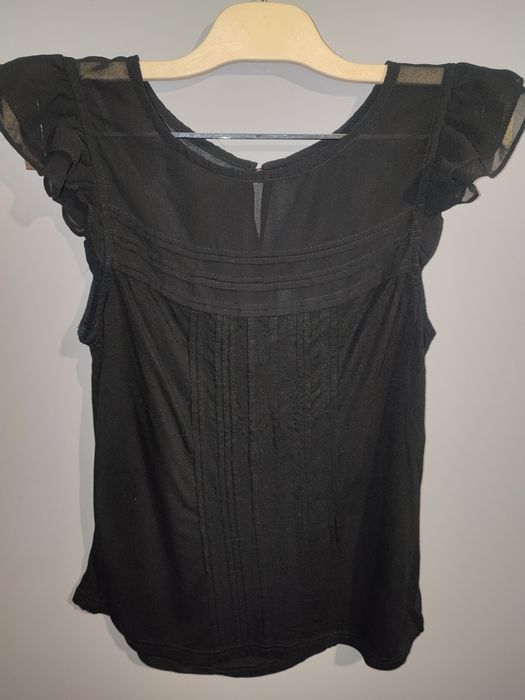 Czarna koszulka z siateczką H&M S