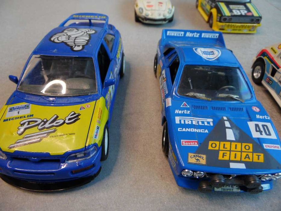 Rally dos anos 80, 6 carros da Burago feitos na Italia na escala 1/24