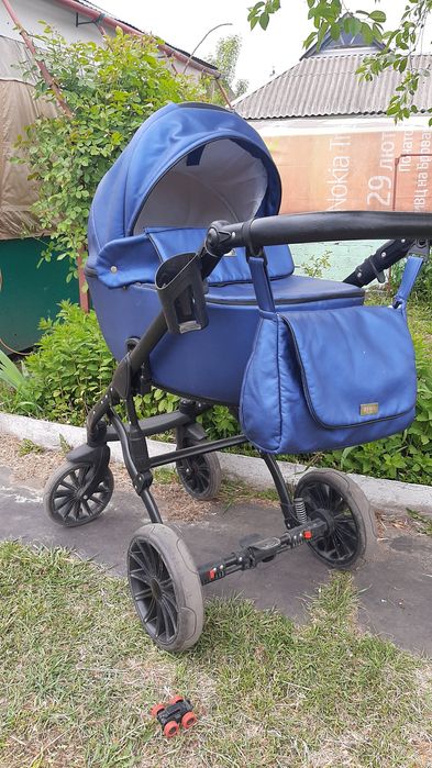 Коляска 2 в 1 синяя