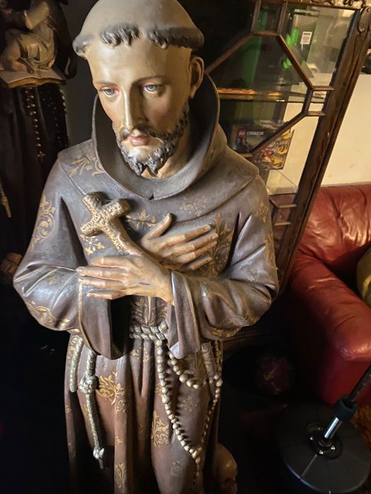 São Francisco de Assis Terracota  XIX 1,70 mt Arte Sácra