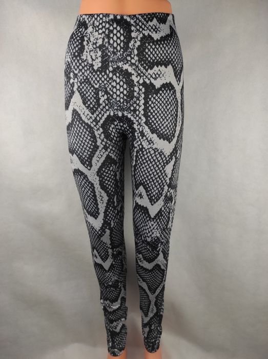 NOWE Damskie legginsy wzór skóra węża rozmiar S