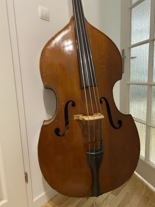 Kontrabas 3/4 czeski drewniany.