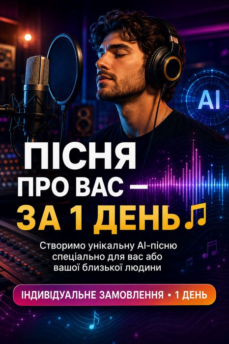 ПЕРСОНАЛЬНА ПІСНЯ ЗА 1 ДЕНЬ — унікальний подарунок