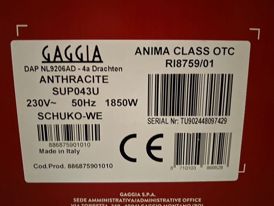 Ekspres do kawy Gaggia Anima Class