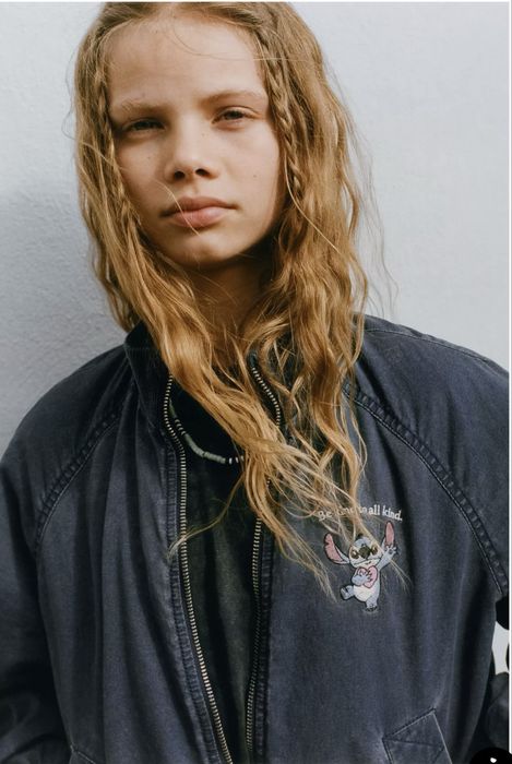 Бомбер zara курточка stich на лсінь стильна 12-13 р 156 см