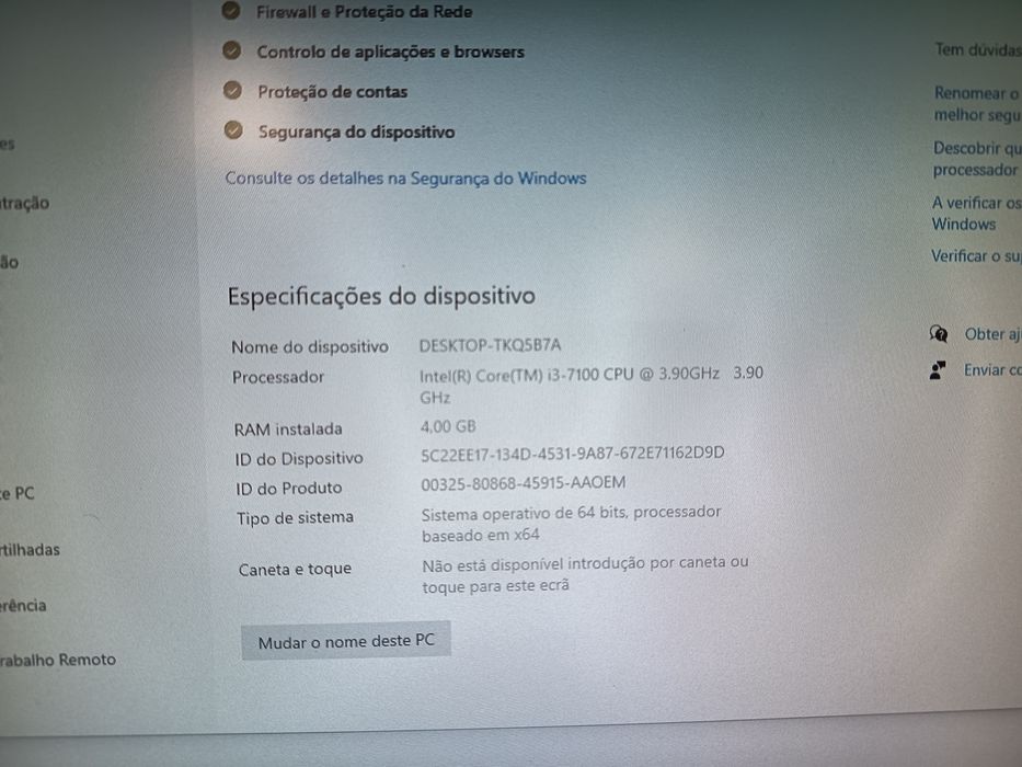 Desktop computador ASUS i3 gráfica GForce