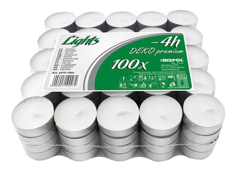 Свечи чайные Bispol 100шт,плавающие свечи,свічки чайні таблетки