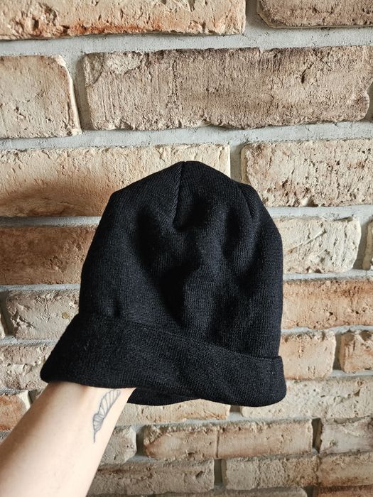 Męska czarna czapka 100% merino