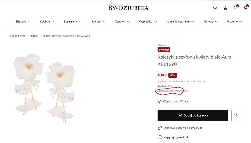 Zwiewne, długie, szyfonowe kolczyki ślubne [ByDziubeka model Aura)