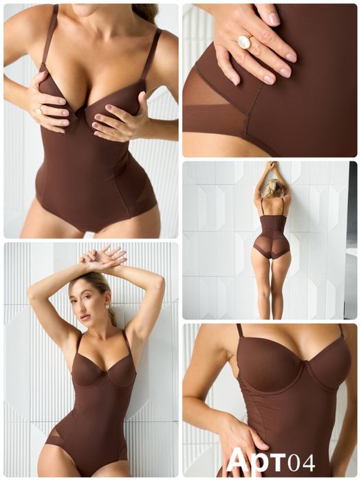 Коригуюче боді з чашками / утягуючий комбідрес боди утягивающий