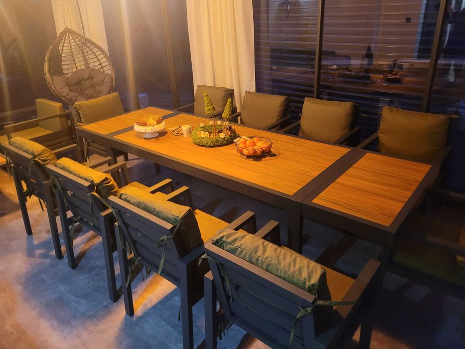 Meble tarasowe modułowe ogrodowe nowoczesne gruby profil ALUMINIUM PL