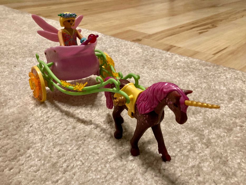 klocki Play Mobil - wróżka w powozie konnym