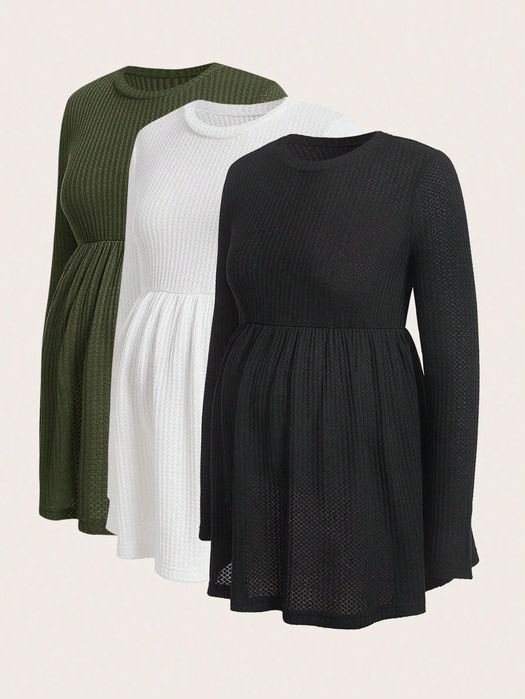 Bluzka ciążowa rozkloszoana 3-pak długi rękaw casual SHEIN L 40