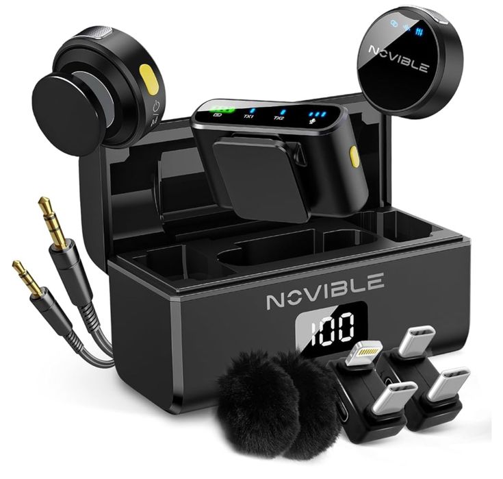 Bezprzewodowy mikrofon krawatowy Lavalier do iPhone'a, Androida