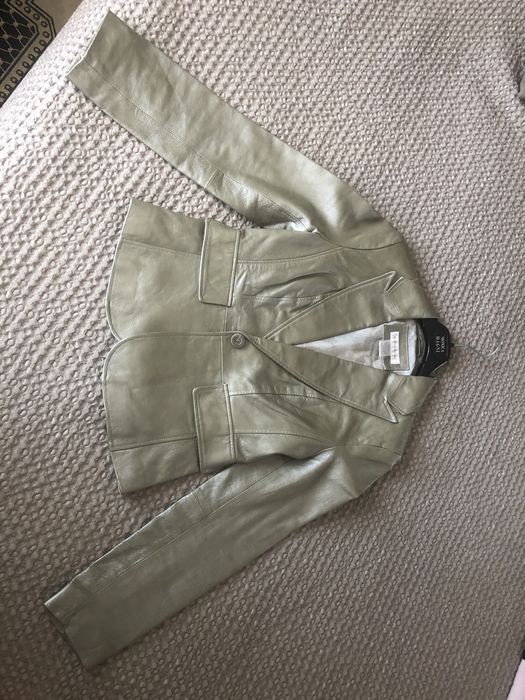 Кожаный пиджак, размер S