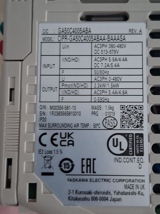 Yaskawa  GA 500 falownik