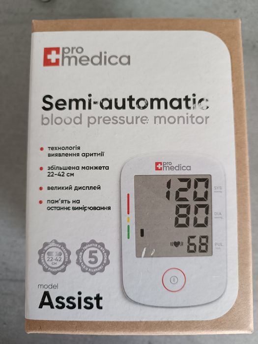 Продается полуавтоматический тонометр Pro medica  Assist