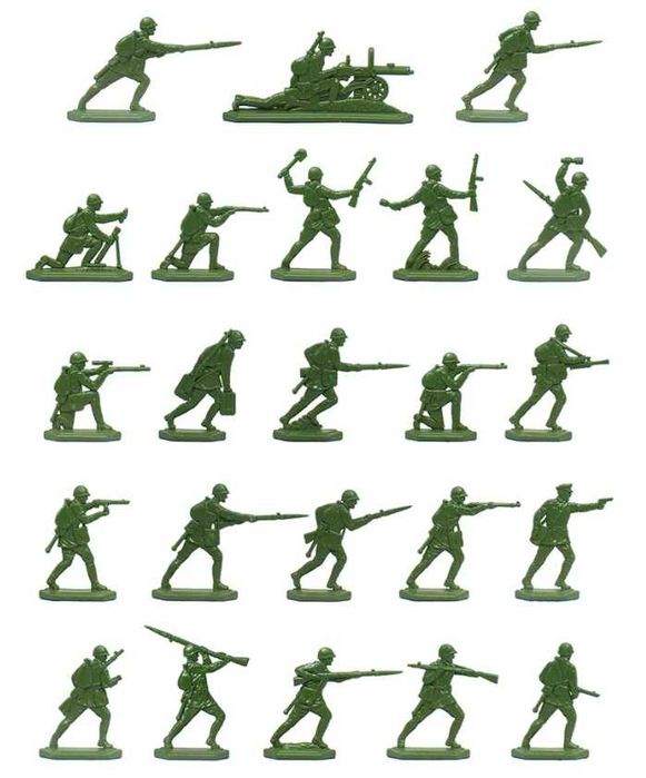 Żołnierzyki 1:48 - piechota niemiecka i radziecka (WW2)