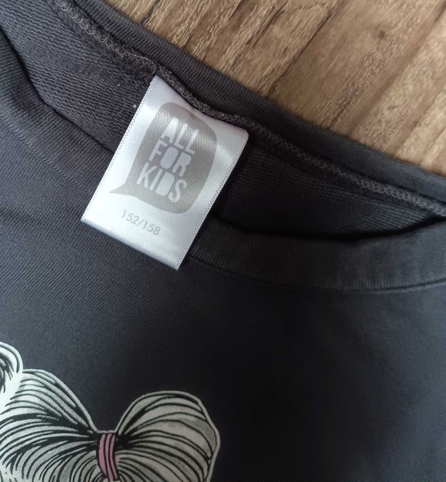 Szara bluza dziewczęca all for kids 152-158