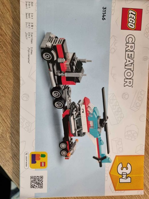 Zestaw LEGO CREATOR Laweta + helikopter 3w1