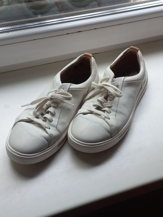 Кросівки білі Clarks,унісекс.