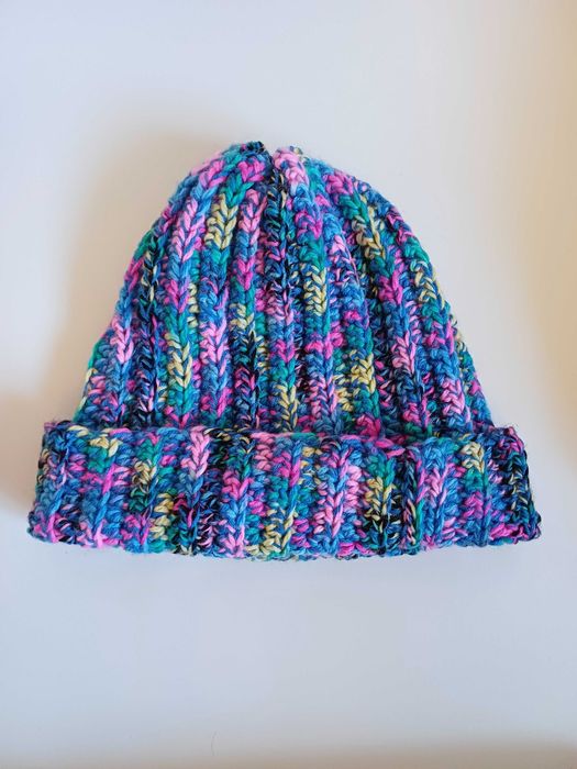 luźna czapka beanie, 25% wełna