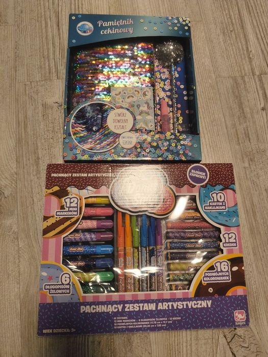 Pachnący zestaw artystyczny Donut Shop i pamiętnik cekinowy