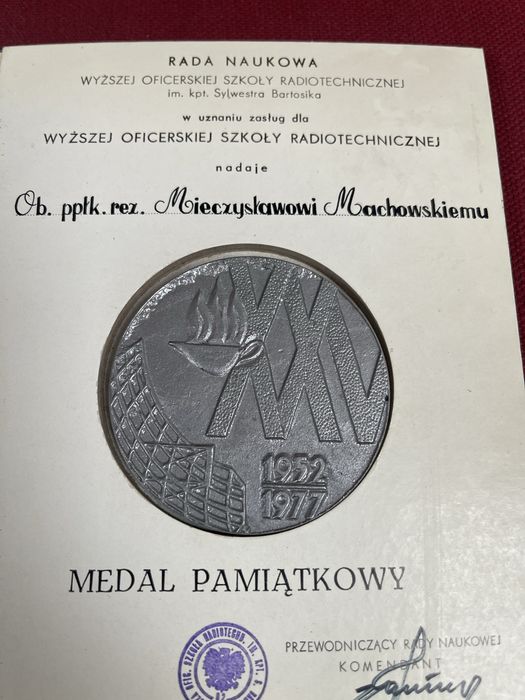 Jelenia Góra Stary Medal Oficerska Szkoła Radiotechniczna