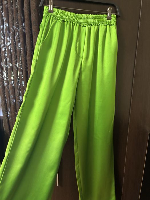 Атласные штаны палаццо