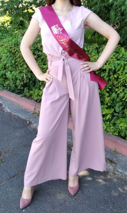 штани, брюки палацо, костюм брючний, блузка