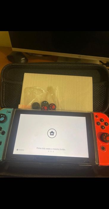 Nintendo Switch V2 Néon Azul/Vermelho – Como Nova