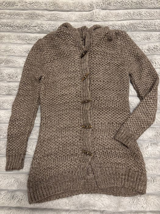 Женский кардиган шерстяной,жіночій кардиган вʼязка шерсть коричневий
