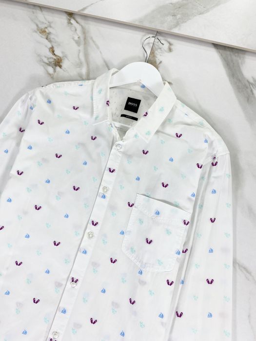 Чоловіча рубашка Hugo Boss monogram мужская