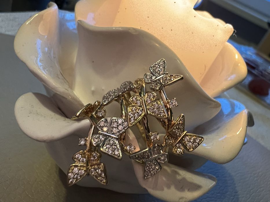 Pierscionek 750 zloto motyle