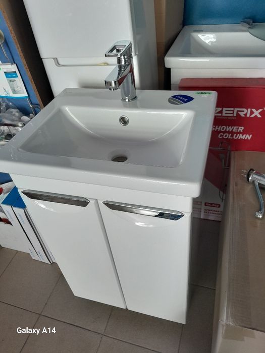 Мойдодыр( тумбочка с умывальником)- Cersania 50  в ванну