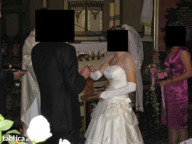 Suknia ślubna kolor śmietankowy rozmiar 38