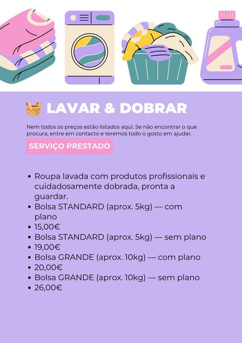 Serviços Lavandaria