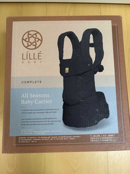 Marsupio - LilléBaby Complete 6-in-1 All Seasons - Preto