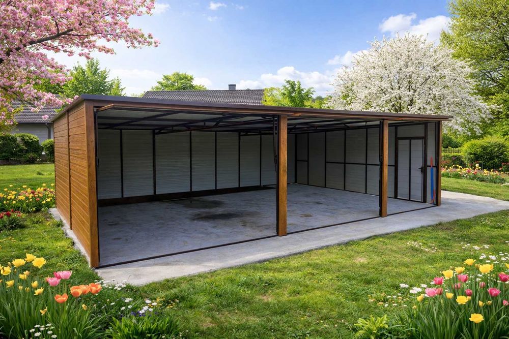 Garaż blaszany garaż blaszak garaże 9x6 6x6 7x5  premium profil okazja rus-stal