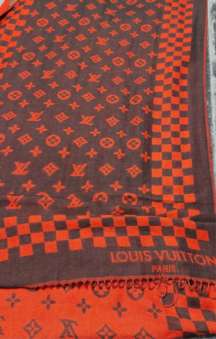 Szal Louis Vuitton  Paris wełna