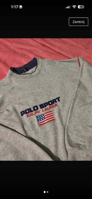 Polo Sport Ralph Lauren vintage bluza USA flag haft 90s