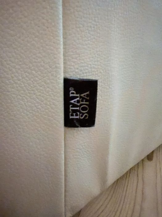 Beżowy skórzany narożnik Etap Sofa